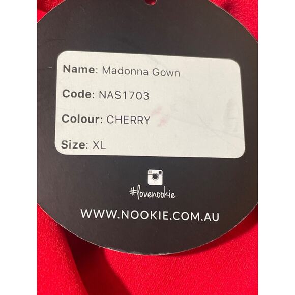 Nookie Madonna Gown Cocktail Dress Evening Maxi Red Size XL - Picture 5 of 9